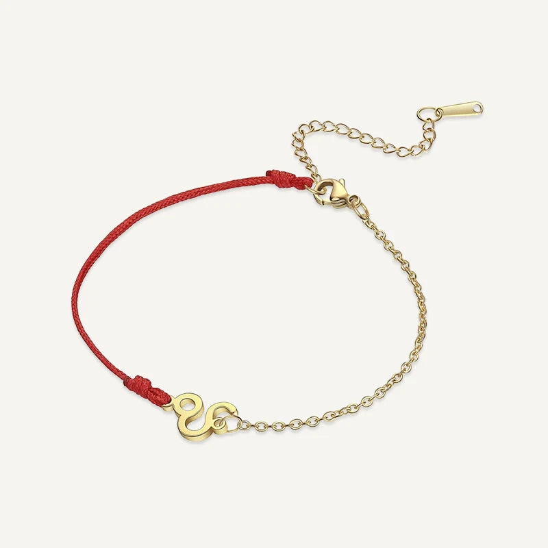 Bracelet Cordon Chaîne Signe Astrologique Or Lion