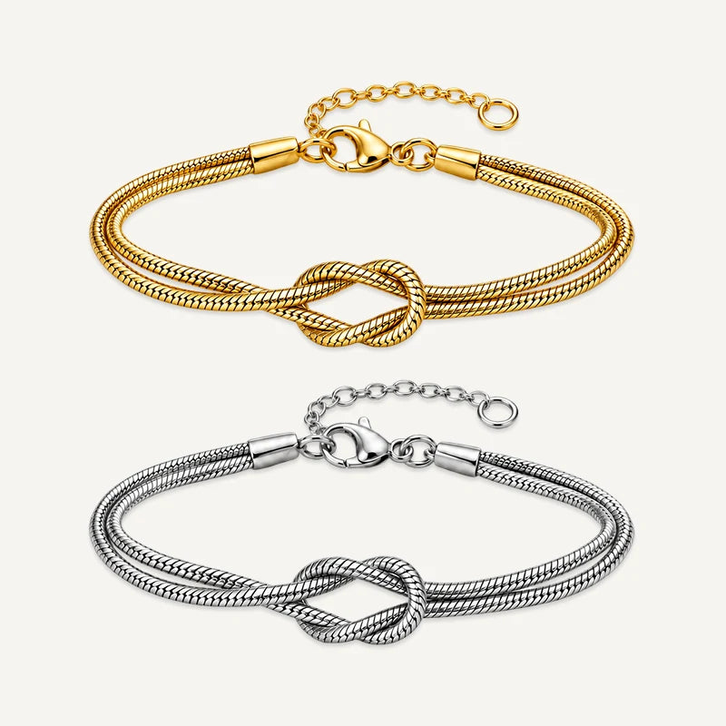 Bracelet Couple Nœud Éternel