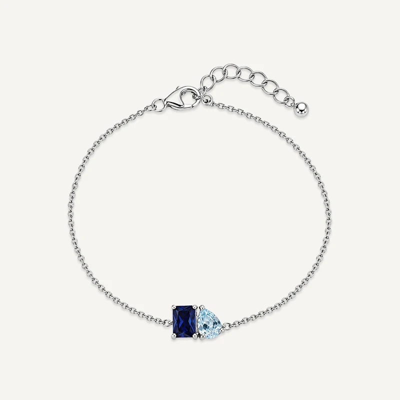 Bracelet Duo Pierres de Naissance Argent Acier Inoxydable