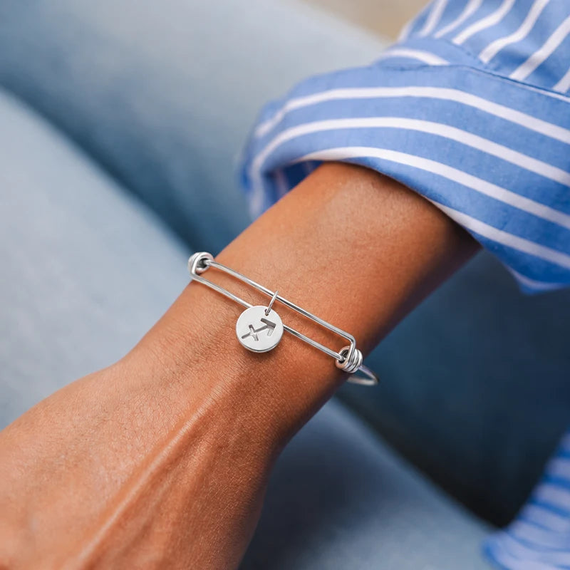 Bracelet Médaillon Signe Astrologique Or Argent Femme