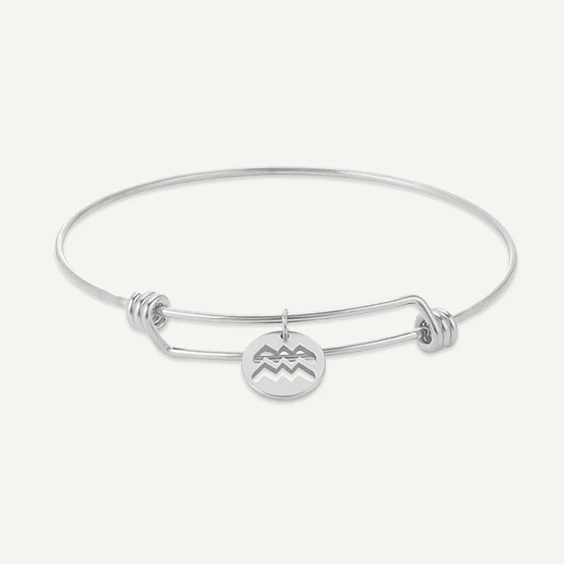 Bracelet Médaillon Signe Astrologique Or Verseau