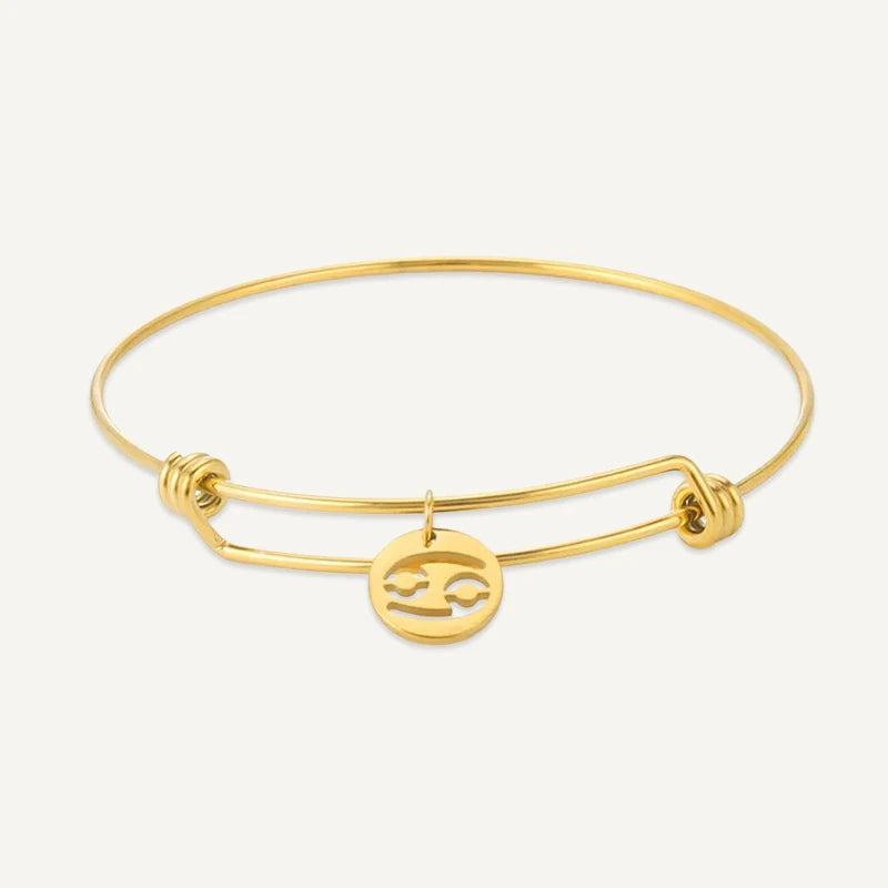 Bracelet Médaillon Signe Astrologique Or Cancer
