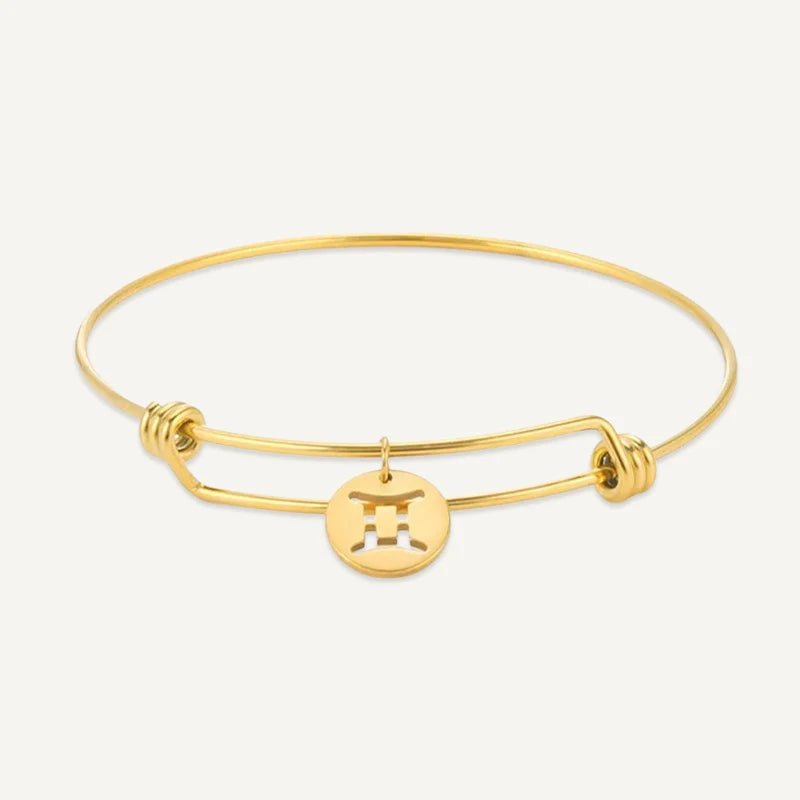 Bracelet Médaillon Signe Astrologique Or Gémeaux