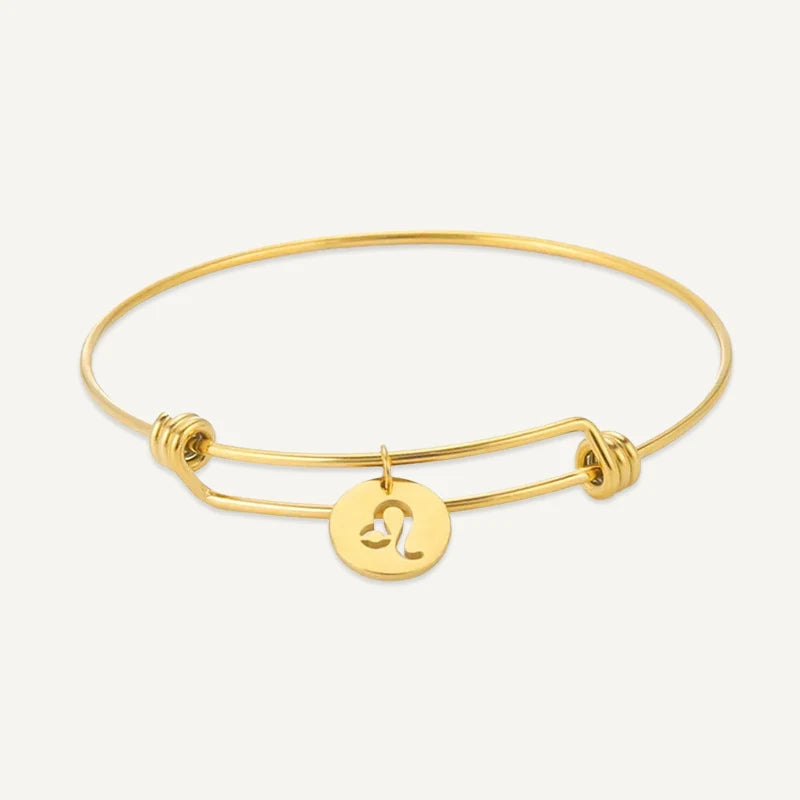 Bracelet Médaillon Signe Astrologique Or Lion