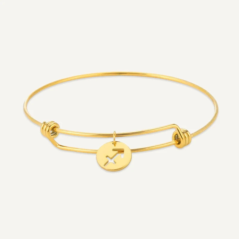 Bracelet Médaillon Signe Astrologique Or Sagittaire