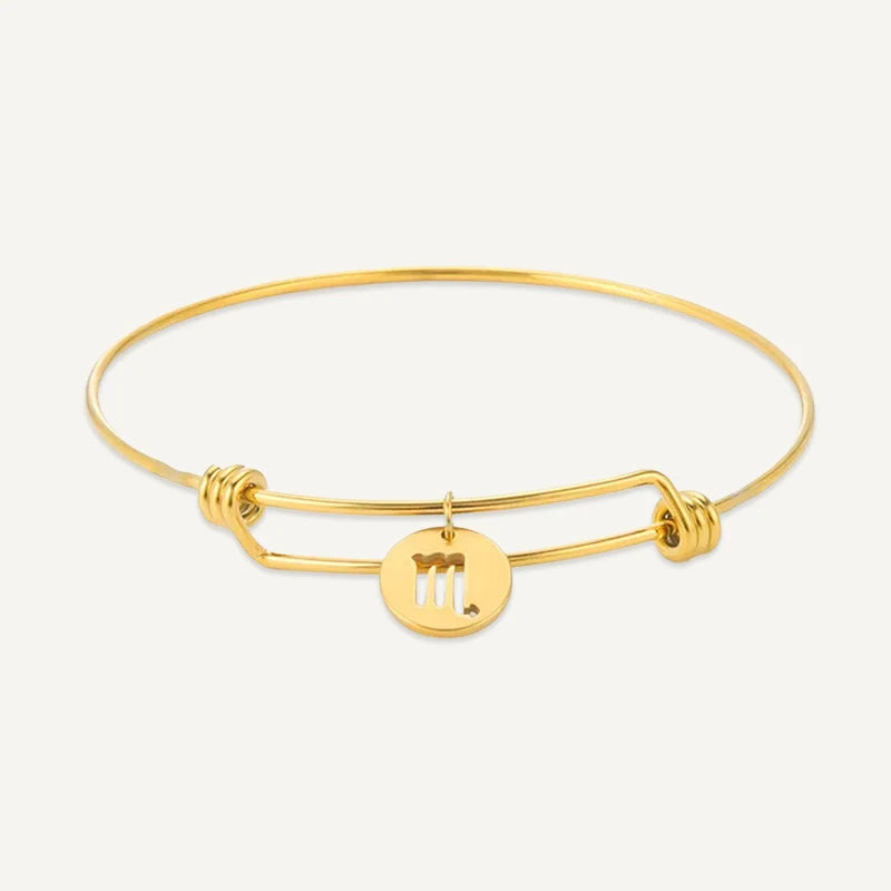 Bracelet Médaillon Signe Astrologique Or Scorpion