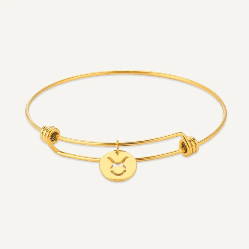 Bracelet Médaillon Signe Astrologique Or Taureau