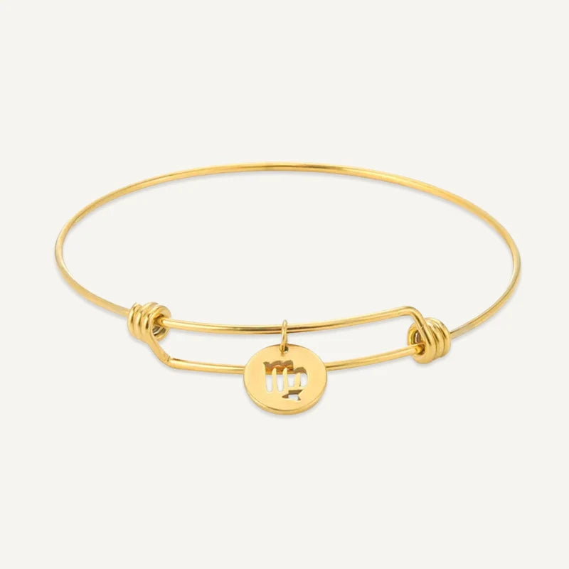 Bracelet Médaillon Signe Astrologique Or Vierge
