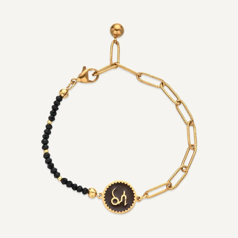 Bracelet Perles Colorées Signe Astrologique Capricorne