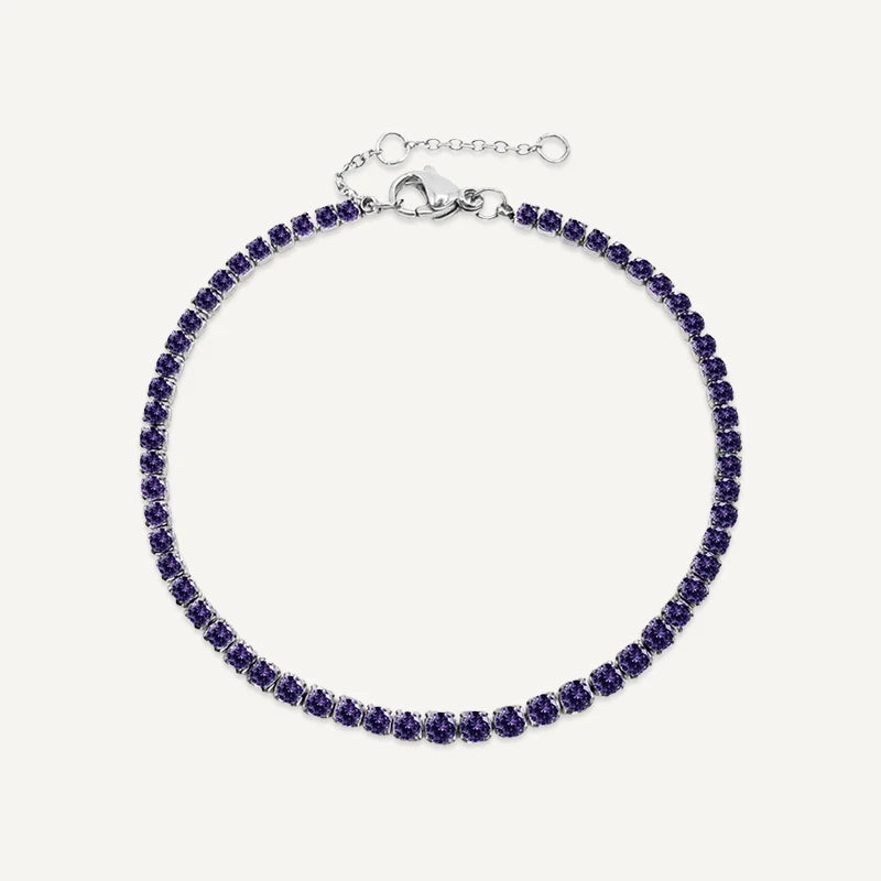 Bracelet Tennis Pierre de Naissance Argent Juin