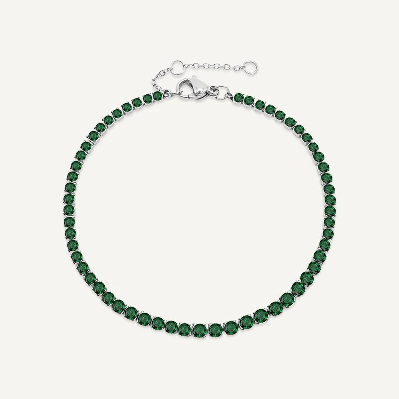 Bracelet Tennis Pierre de Naissance Argent Mai