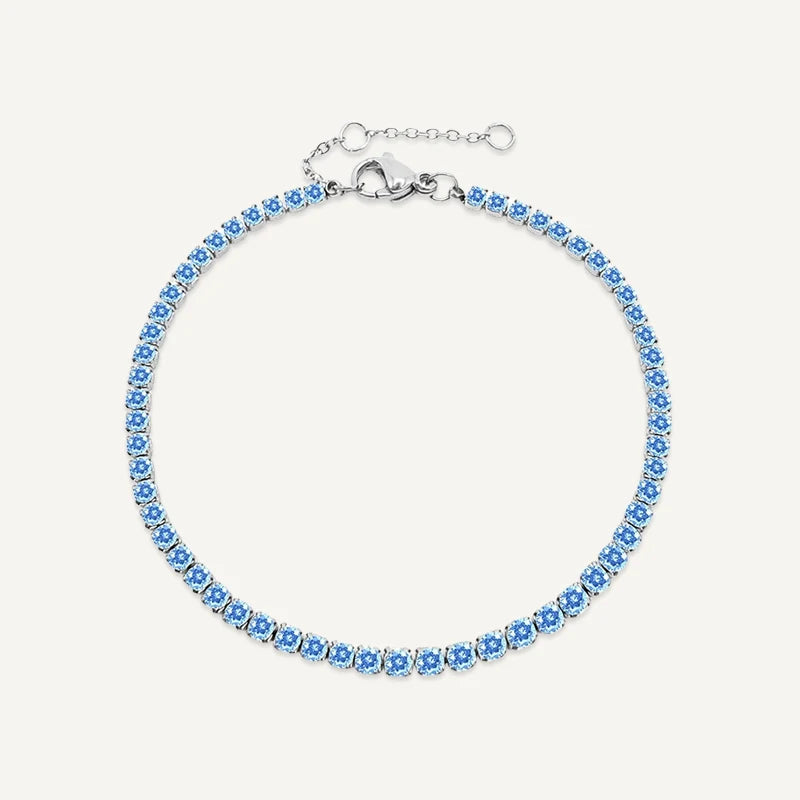 Bracelet Tennis Pierre de Naissance Argent Mars