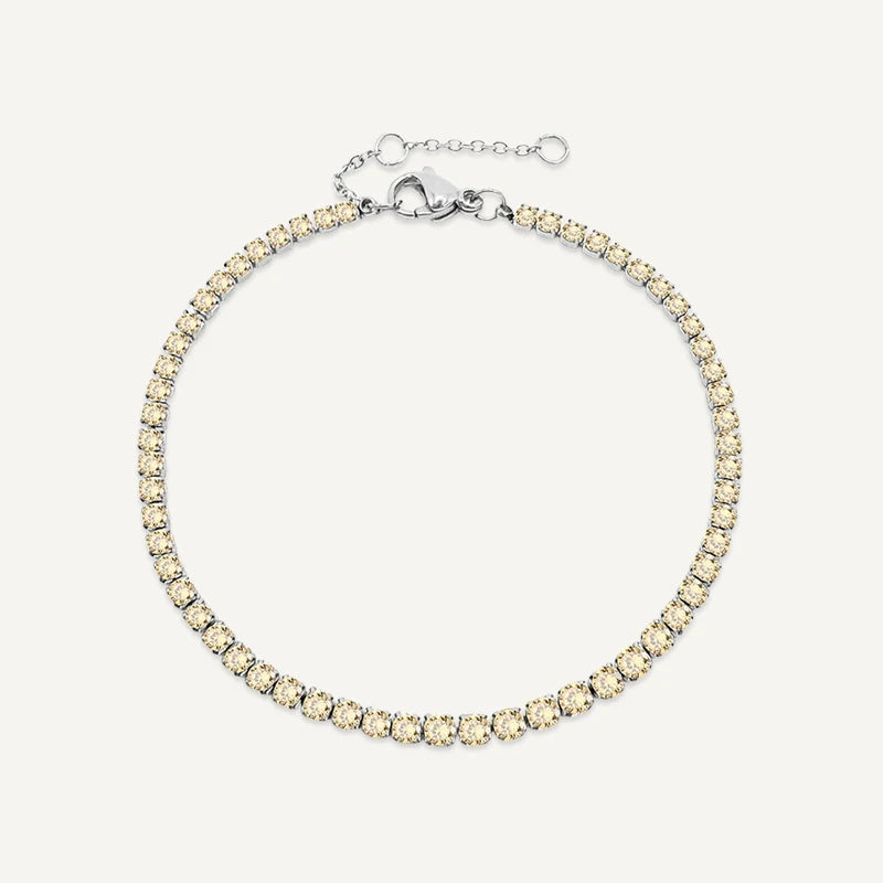 Bracelet Tennis Pierre de Naissance Argent Novembre