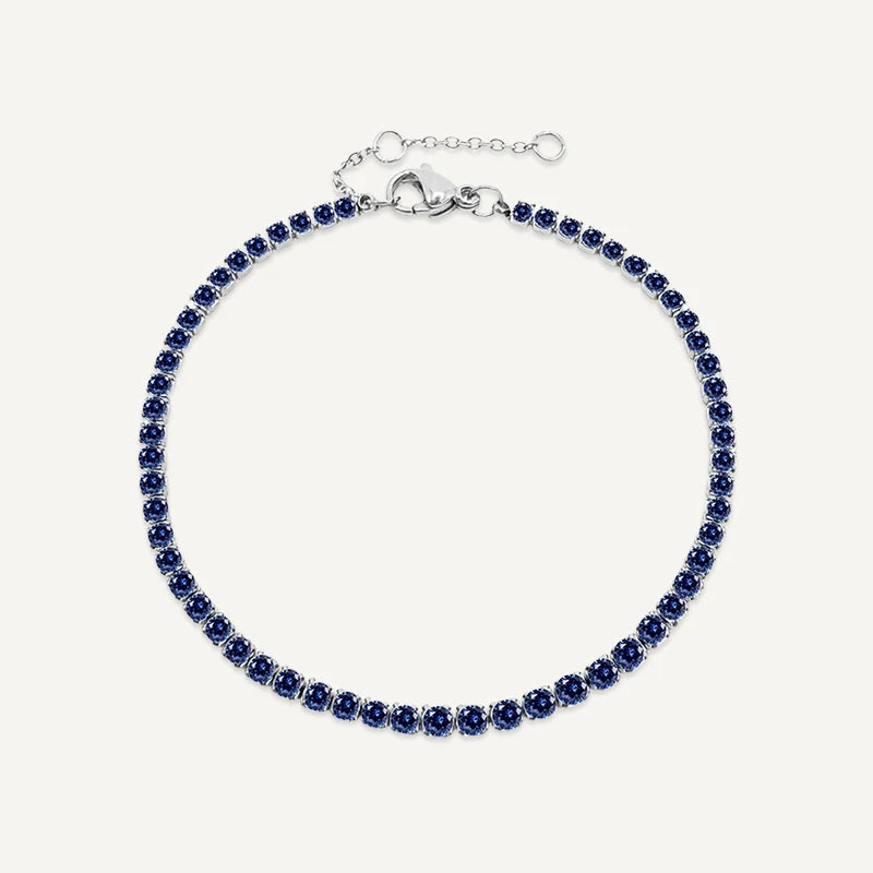 Bracelet Tennis Pierre de Naissance Argent Septembre