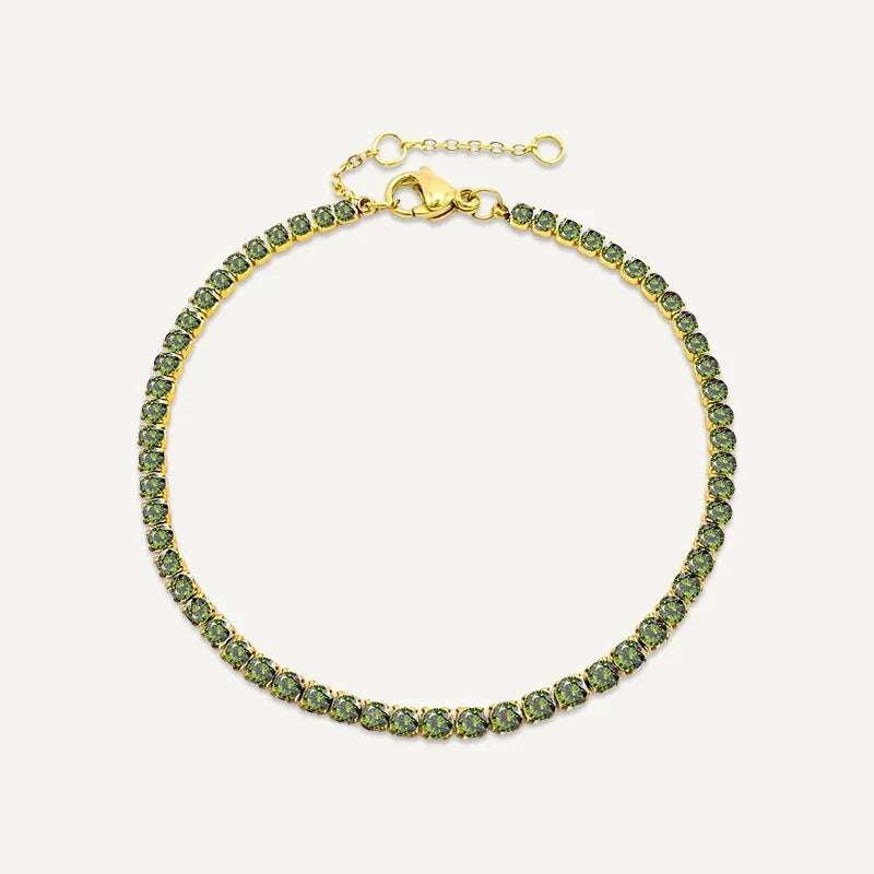 Bracelet Tennis Pierre de Naissance Or Aout