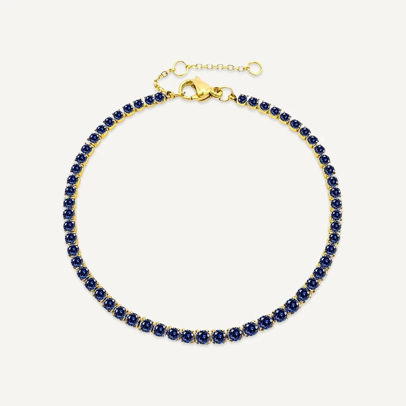 Bracelet Tennis Pierre de Naissance Or Septembre