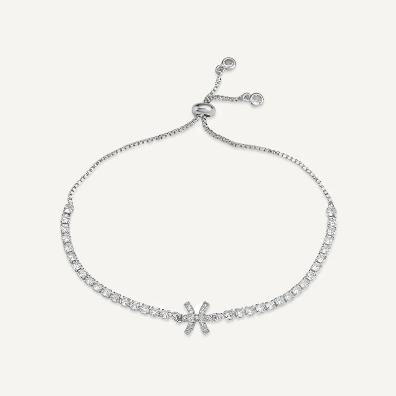 Bracelet Tennis Signe Astrologique Argent Poissons