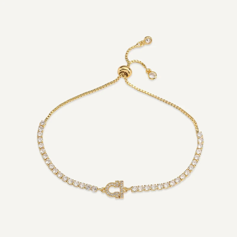 Bracelet Tennis Signe Astrologique Or Balance