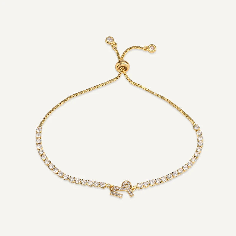Bracelet Tennis Signe Astrologique Or Capricorne
