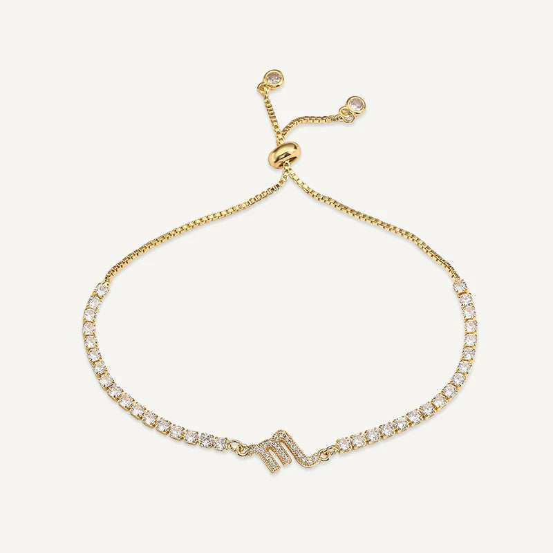 Bracelet Tennis Signe Astrologique Or Scorpion