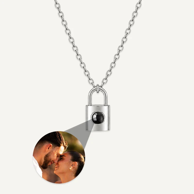 Collier Cadenas Projection Photo Argent