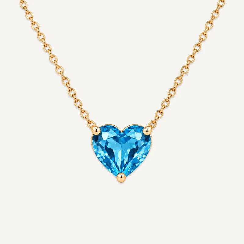 Collier Cœur Pierre de Naissance Decembre