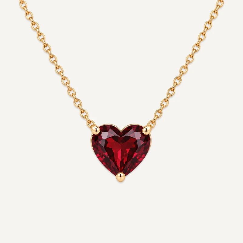 Collier Cœur Pierre de Naissance Janvier