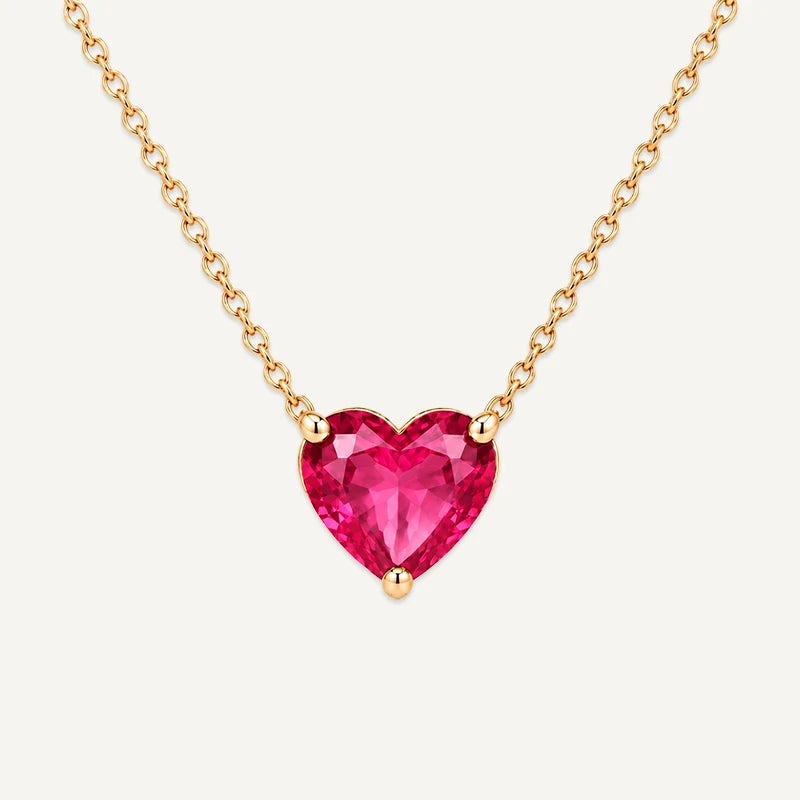 Collier Cœur Pierre de Naissance Juillet