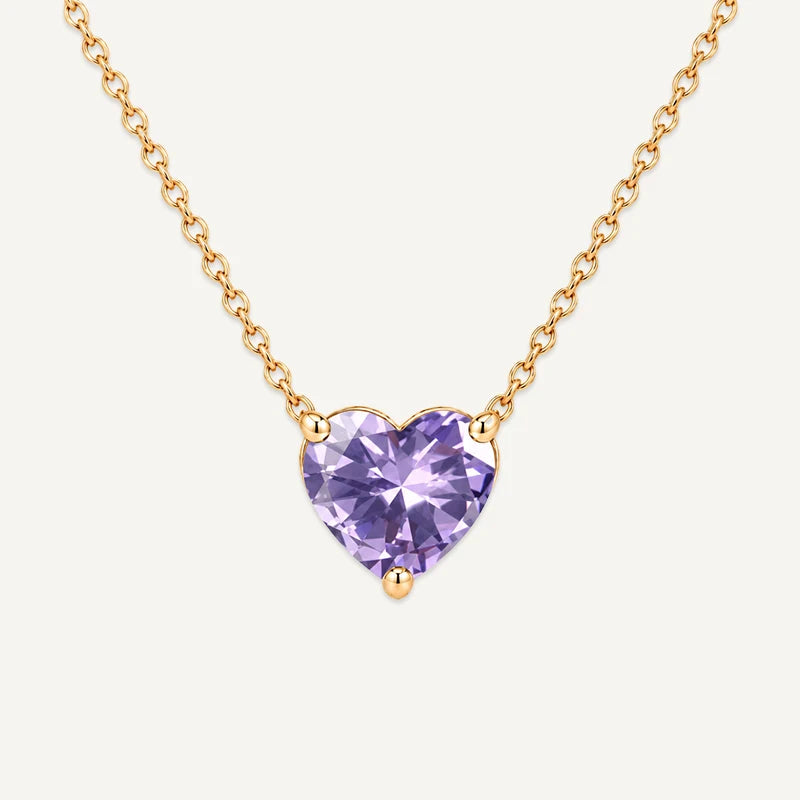 Collier Cœur Pierre de Naissance Juin