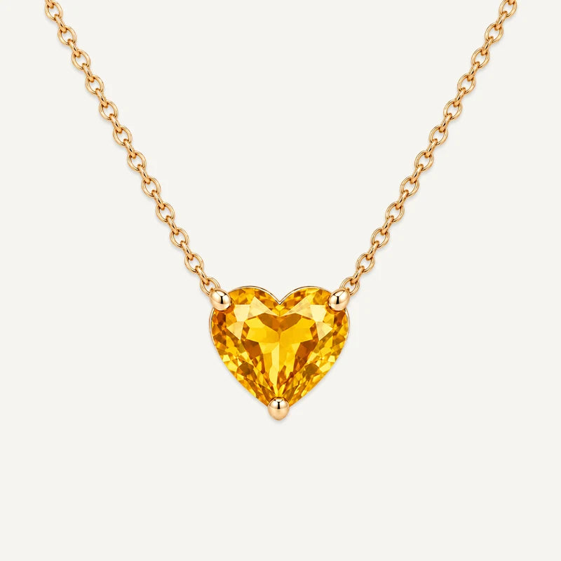 Collier Cœur Pierre de Naissance Novembre