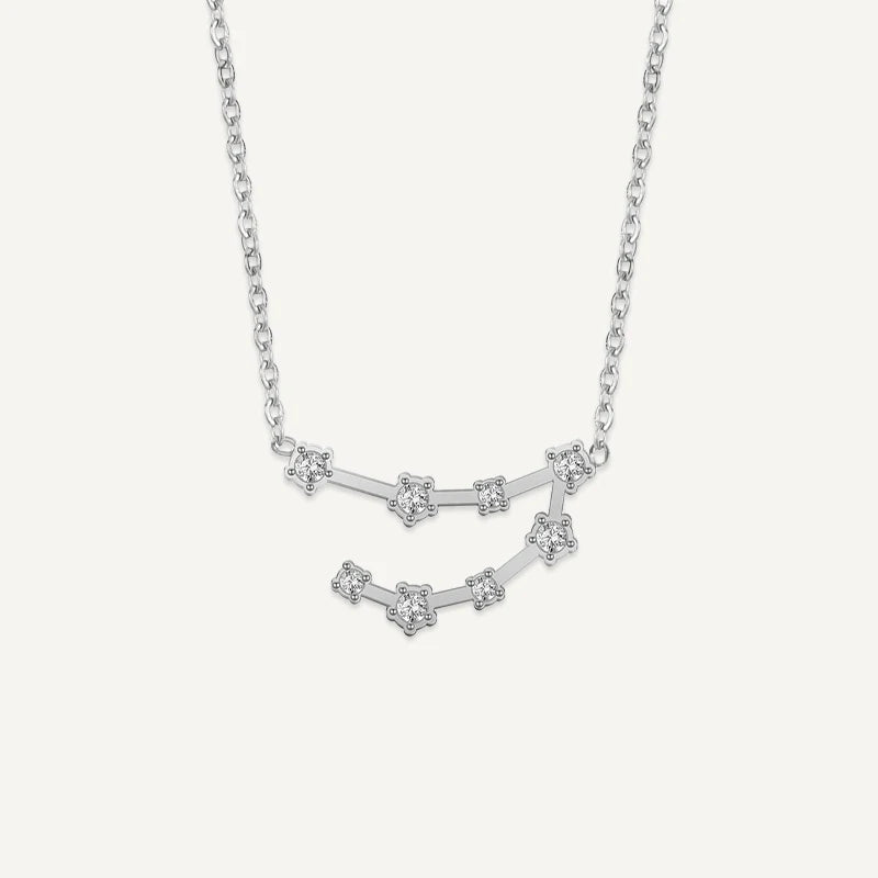 Collier Constellation du Zodiaque Argent Capricorne