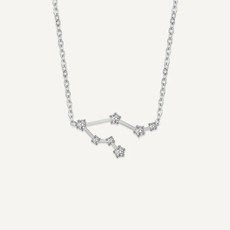 Collier Constellation du Zodiaque Argent Gémeaux