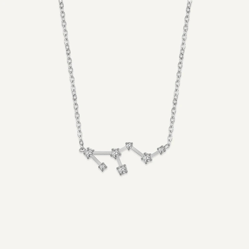 Collier Constellation du Zodiaque Argent Lion