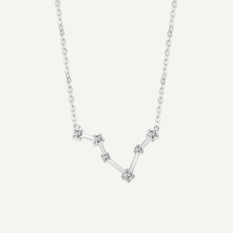 Collier Constellation du Zodiaque Argent Poissons