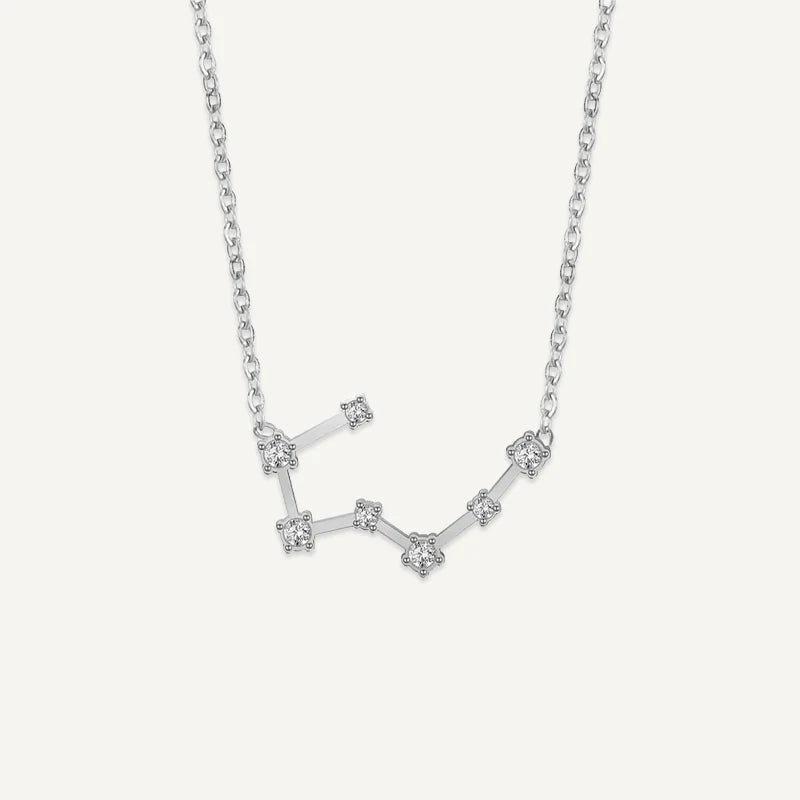 Collier Constellation du Zodiaque Argent Taureau