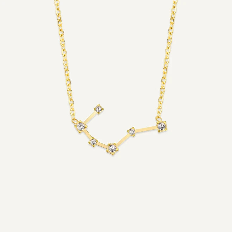 Collier Constellation du Zodiaque Or Cancer