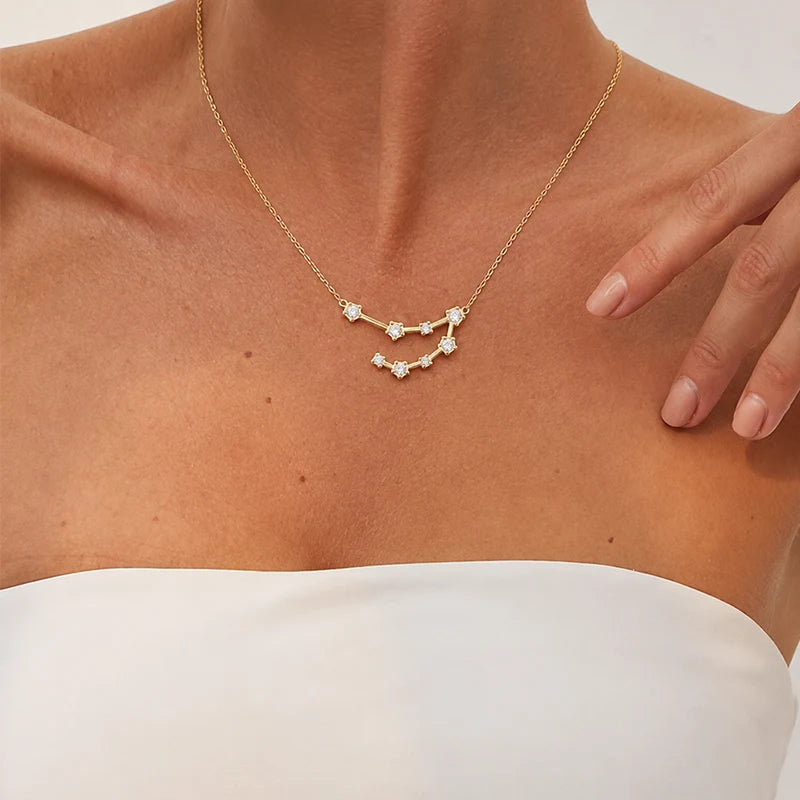 Collier Constellation du Zodiaque Or Femme