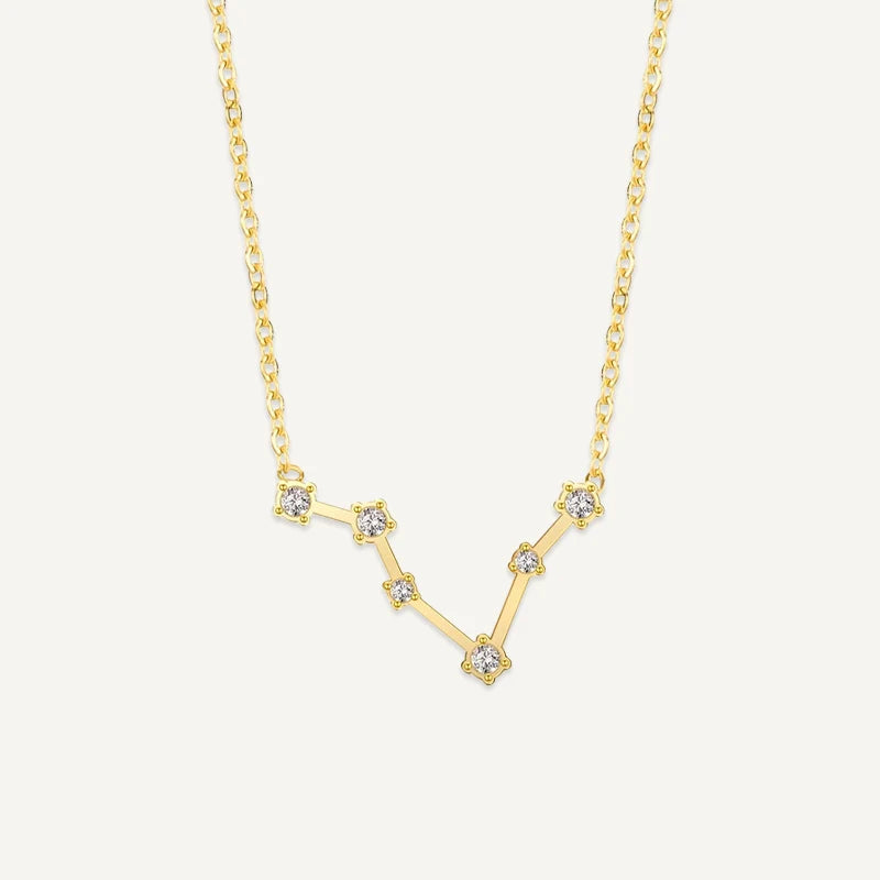Collier Constellation du Zodiaque Or Poissons