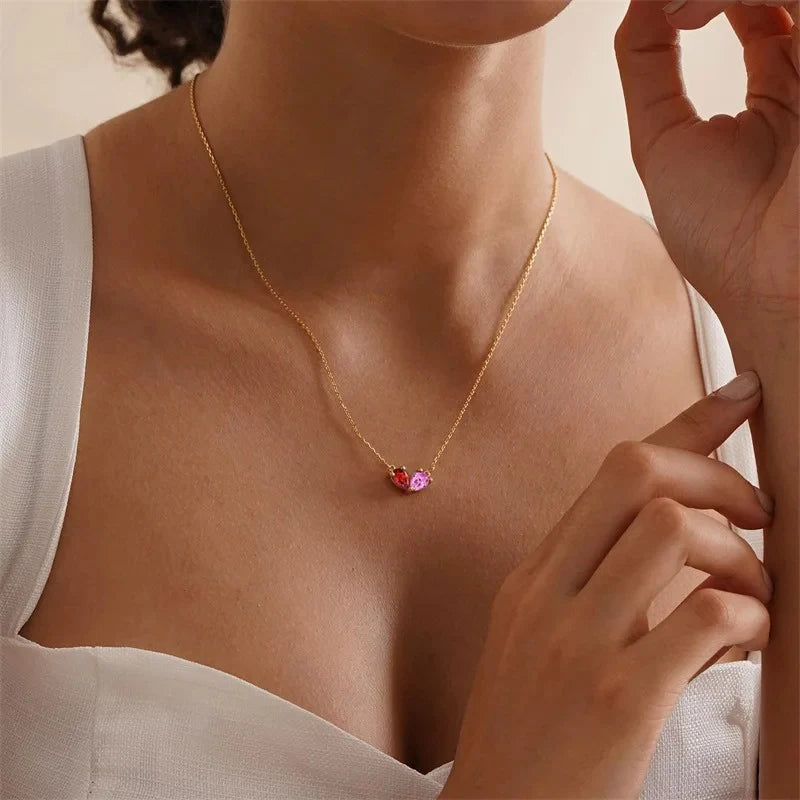 Collier Double Pierres de Naissance Femme