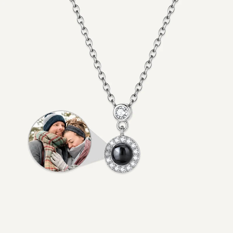 Collier Éclipse Projection Photo Argent