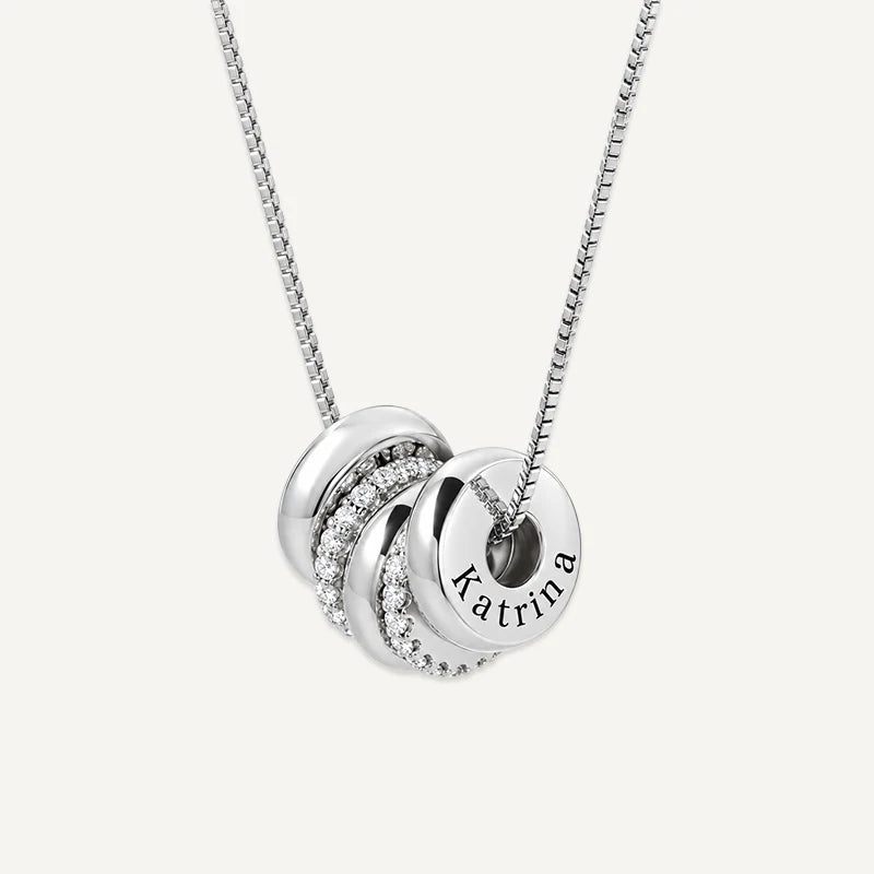 Collier Famille Prénoms Gravés Argent