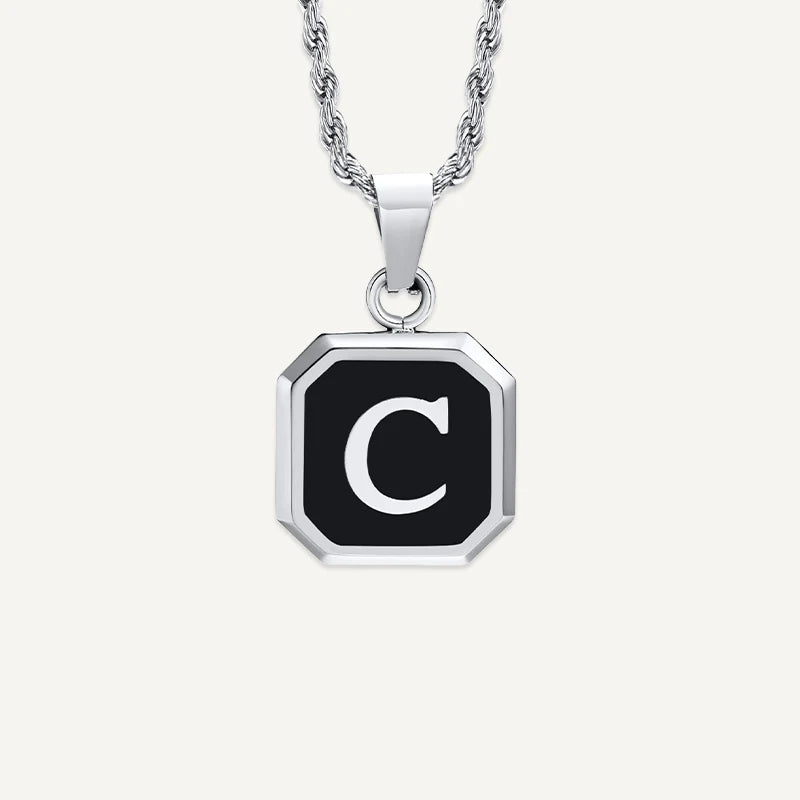 Collier Homme Médaillon Initiale C