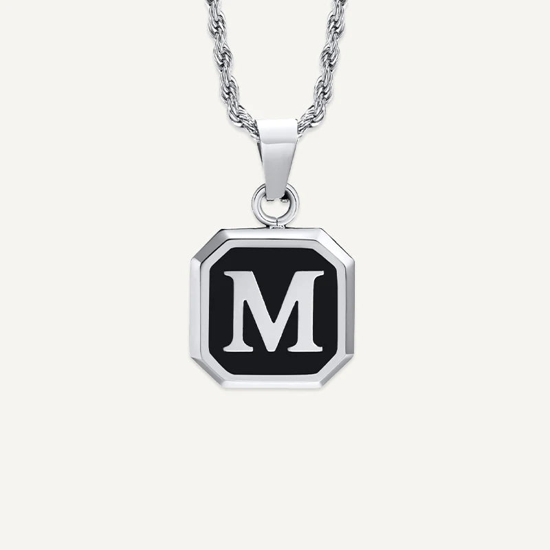 Collier Homme Médaillon Initiale M