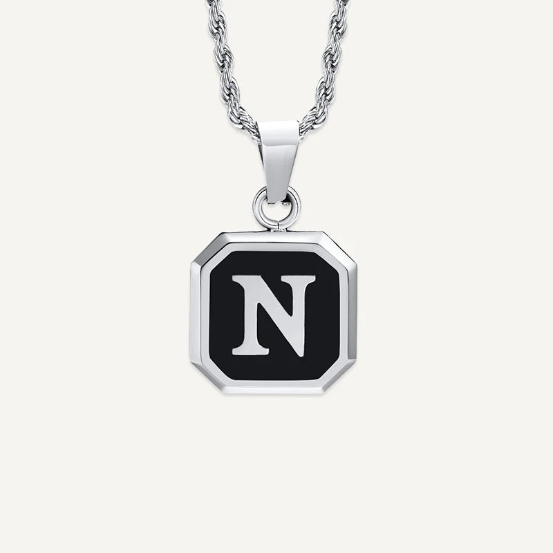 Collier Homme Médaillon Initiale N