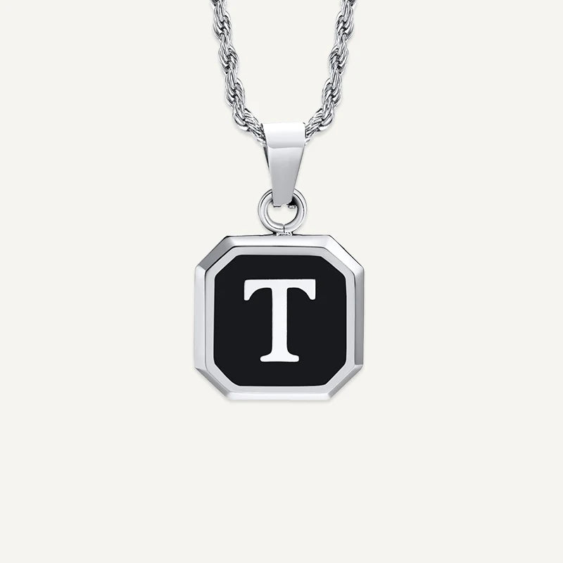 Collier Homme Médaillon Initiale T