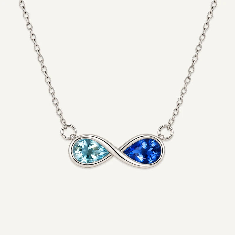 Collier Infini Duo Pierres Argent 2