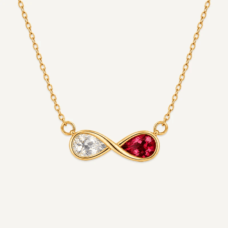 Collier Infini Duo Pierres