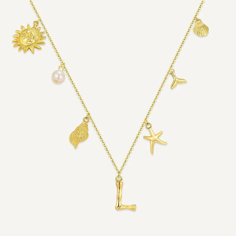 Collier Initiale Charms d’Été Lettre L