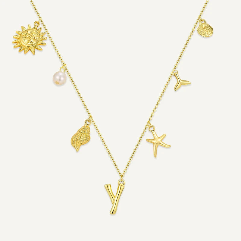 Collier Initiale Charms d’Été Lettre Y