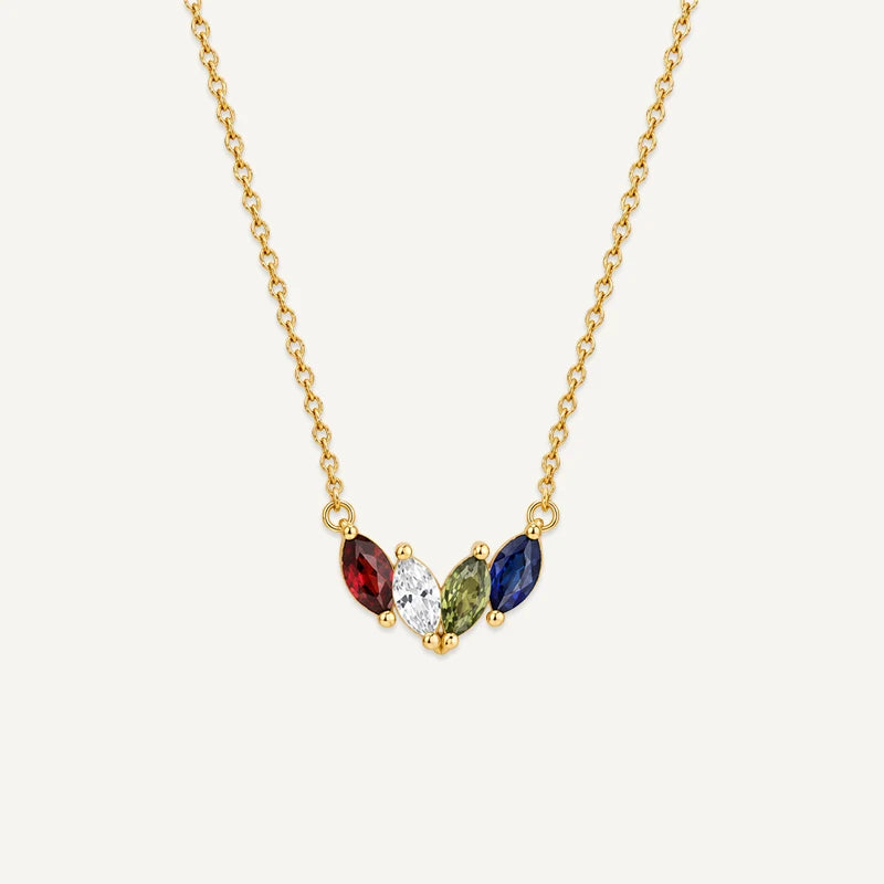 Collier Marquise Pierres de Naissance 4 Or